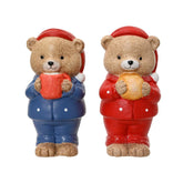 Decoris Terracotta Bear 12cm - 2 Assorted